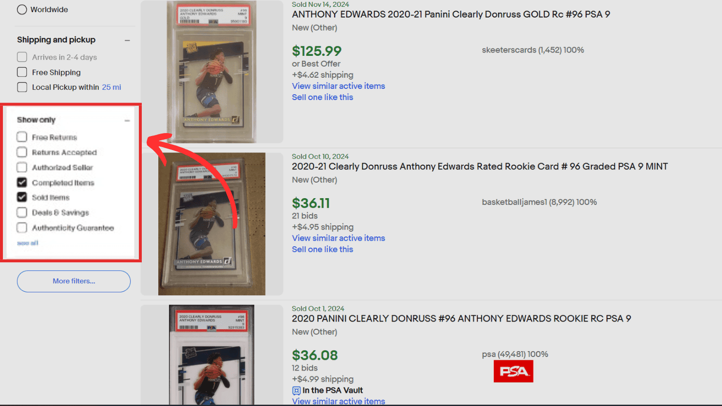 How to Use eBay to Find Trading Card Prices