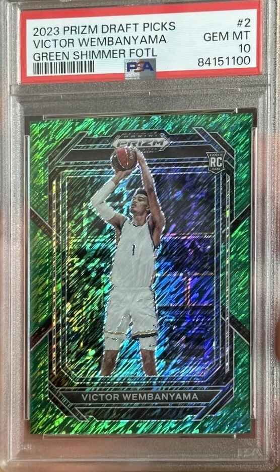 Victor Wembanyama panini prizm Rookie NBA trading card