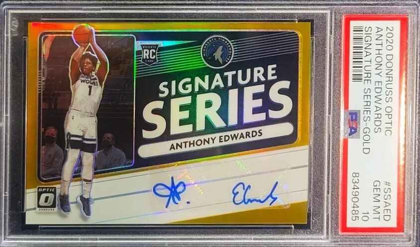 Anthony Edwards Donruss Optic  Rookie NBA trading card 