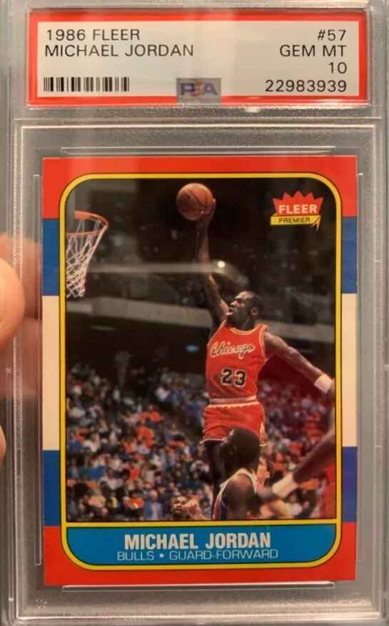 Michael Jordan Fleer Rookie NBA trading Card